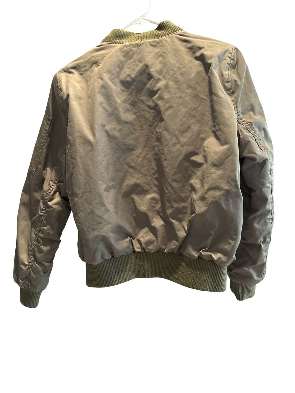 Madewell Olive Green Bomber Jacket Size M - Picture 2 of 3